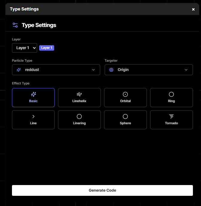 Type Settings